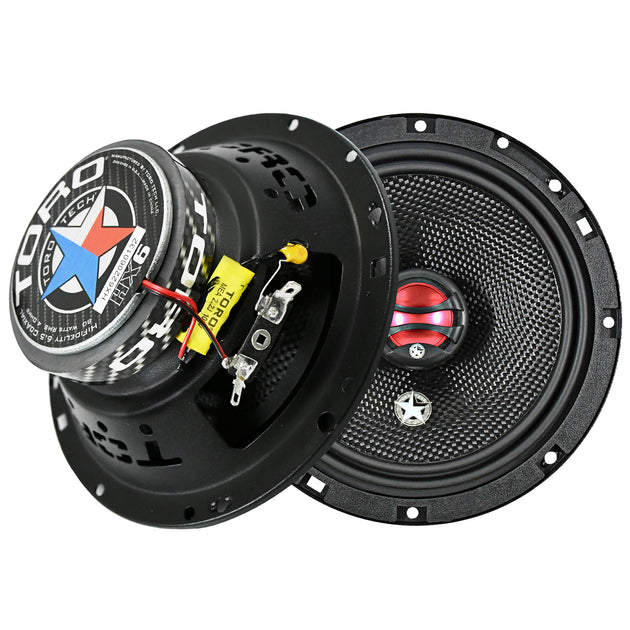 Best 6.5 Inch Coaxial Car Speakers HX6 Car Speakers | 6.5 Inch 2-Way Coaxial Car Speaker Set - 160 Watt