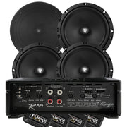 Two Pair of F6K - 6.5" Component Speakers + RX4 Amplifier | 65w x 4 RMS