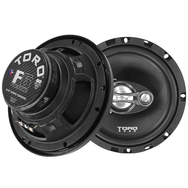 Pair of F6 + F6K - 6.5" Coaxial & Component Speakers + MRX4 Micro Amp | 80w x 4 RMS